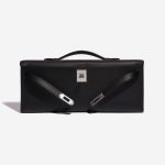 Pre-owned Hermès bag Kelly Cut Clutch Swift Black Black Front Open | Sell your designer bag on Saclab.com