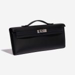 Pre-owned Hermès bag Kelly Cut Clutch Swift Black Black Side Front | Sell your designer bag on Saclab.com