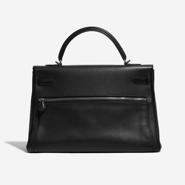 Pre-owned Hermès bag Kelly Lakis 35 Swift Black Black Back | Sell your designer bag on Saclab.com