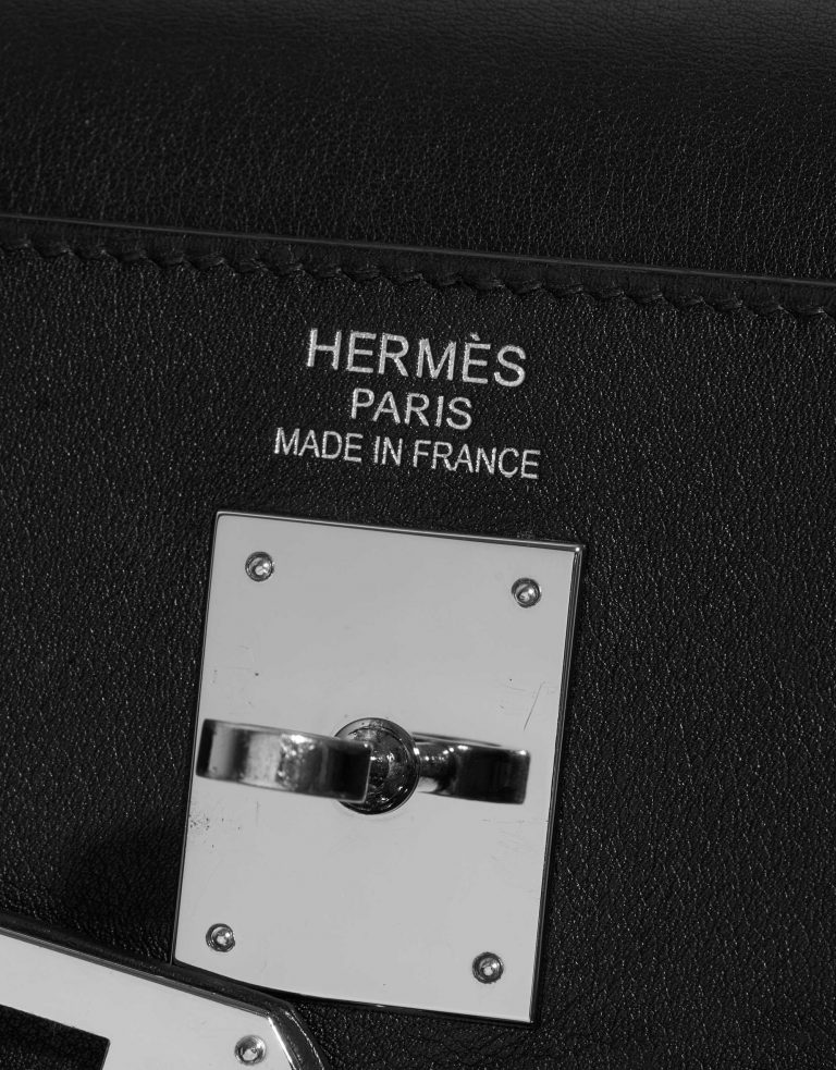 Pre-owned Hermès bag Kelly Lakis 35 Swift Black Black Detail | Sell your designer bag on Saclab.com