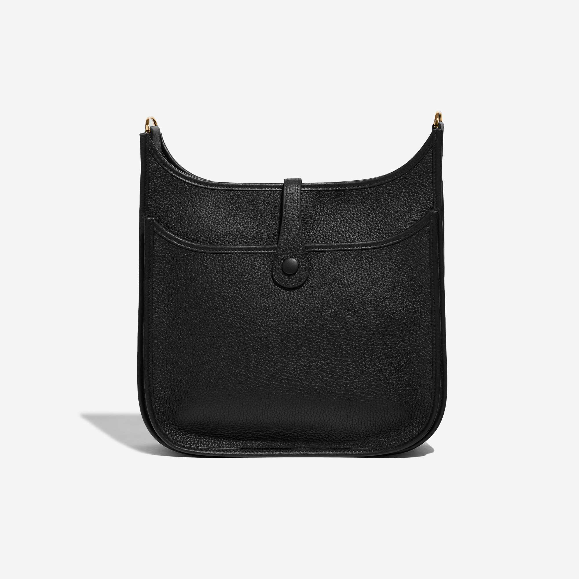 Pre-owned Hermès bag Evelyne 29 Taurillon Clemence Black Black Back | Sell your designer bag on Saclab.com
