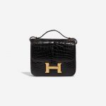 Pre-owned Hermès bag Constance 18 Alligator Macassar Brown Front | Sell your designer bag on Saclab.com