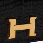 Pre-owned Hermès bag Constance 18 Alligator Macassar Brown Detail | Sell your designer bag on Saclab.com
