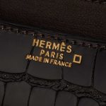 Pre-owned Hermès bag Constance 18 Alligator Macassar Brown Logo | Sell your designer bag on Saclab.com