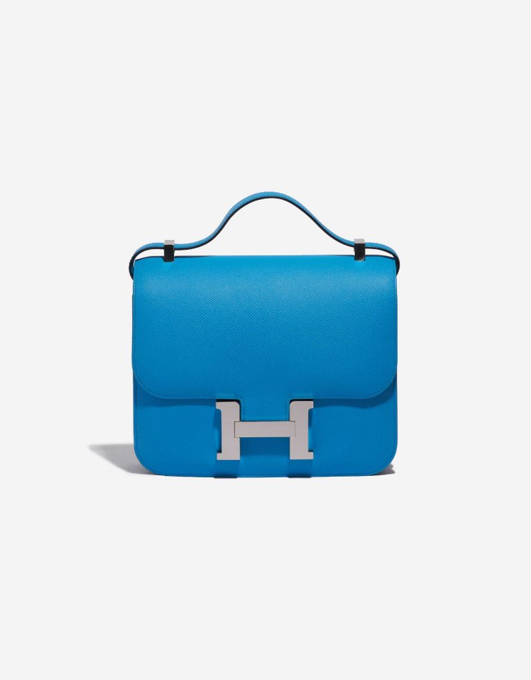 Pre-owned Hermès bag Constance 24 Epsom Blue Frida Blue Front | Sell your designer bag on Saclab.com