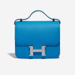 Pre-owned Hermès bag Constance 24 Epsom Blue Frida Blue Front | Sell your designer bag on Saclab.com