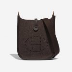 Hermès Evelyne 16 Felt / Swift Ebène Brown Front | Sell your designer bag on Saclab.com