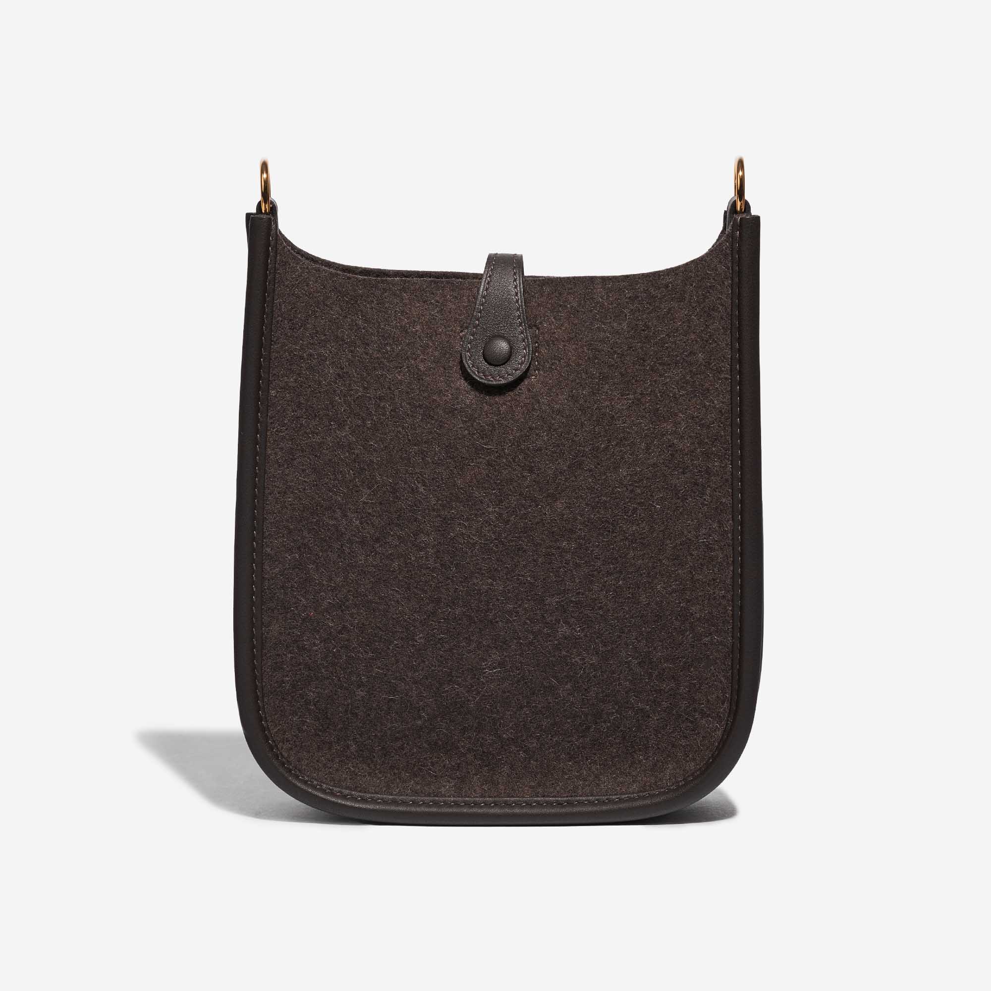Pre-owned Hermès bag Evelyne 16 Felt / Swift Ebène Brown Back | Sell your designer bag on Saclab.com
