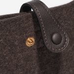 Pre-owned Hermès bag Evelyne 16 Felt / Swift Ebène Brown Closing System | Sell your designer bag on Saclab.com