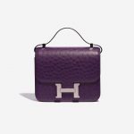 Hermès Constance 24 Ostrich Violin Violet Front | Sell your designer bag on Saclab.com