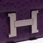 Pre-owned Hermès bag Constance 24 Ostrich Violin Violet Closing System | Sell your designer bag on Saclab.com