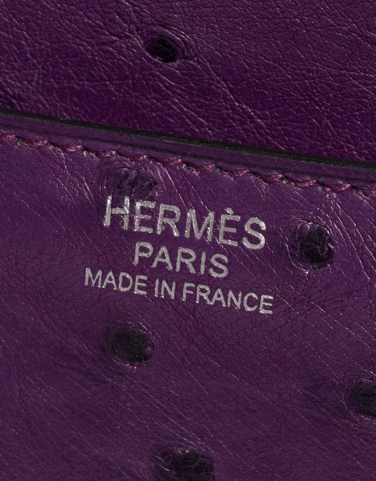 Pre-owned Hermès bag Constance 24 Ostrich Violin Violet Logo | Sell your designer bag on Saclab.com