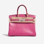 Hermès Birkin 30 Ostrich Fuchsia Pink Front Velt | Sell your designer bag on Saclab.com