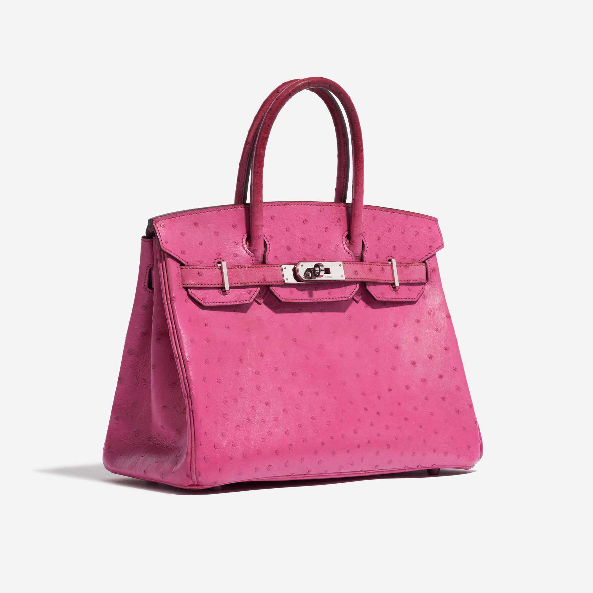 Hermes 30cm Fuchsia Pink Ostrich Gold Plated Birkin Bag - Yoogi's Closet