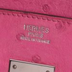 Hermès Birkin 30 Ostrich Fuchsia Pink Logo | Sell your designer bag on Saclab.com