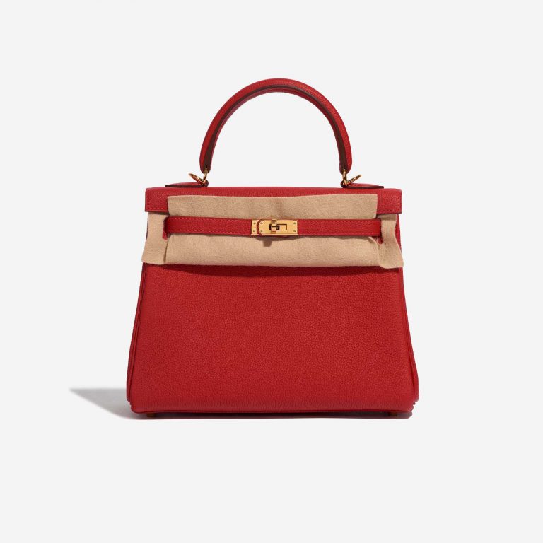 Pre-owned Hermès bag Kelly 25 Togo Rouge Casaque Red Front Velt | Sell your designer bag on Saclab.com