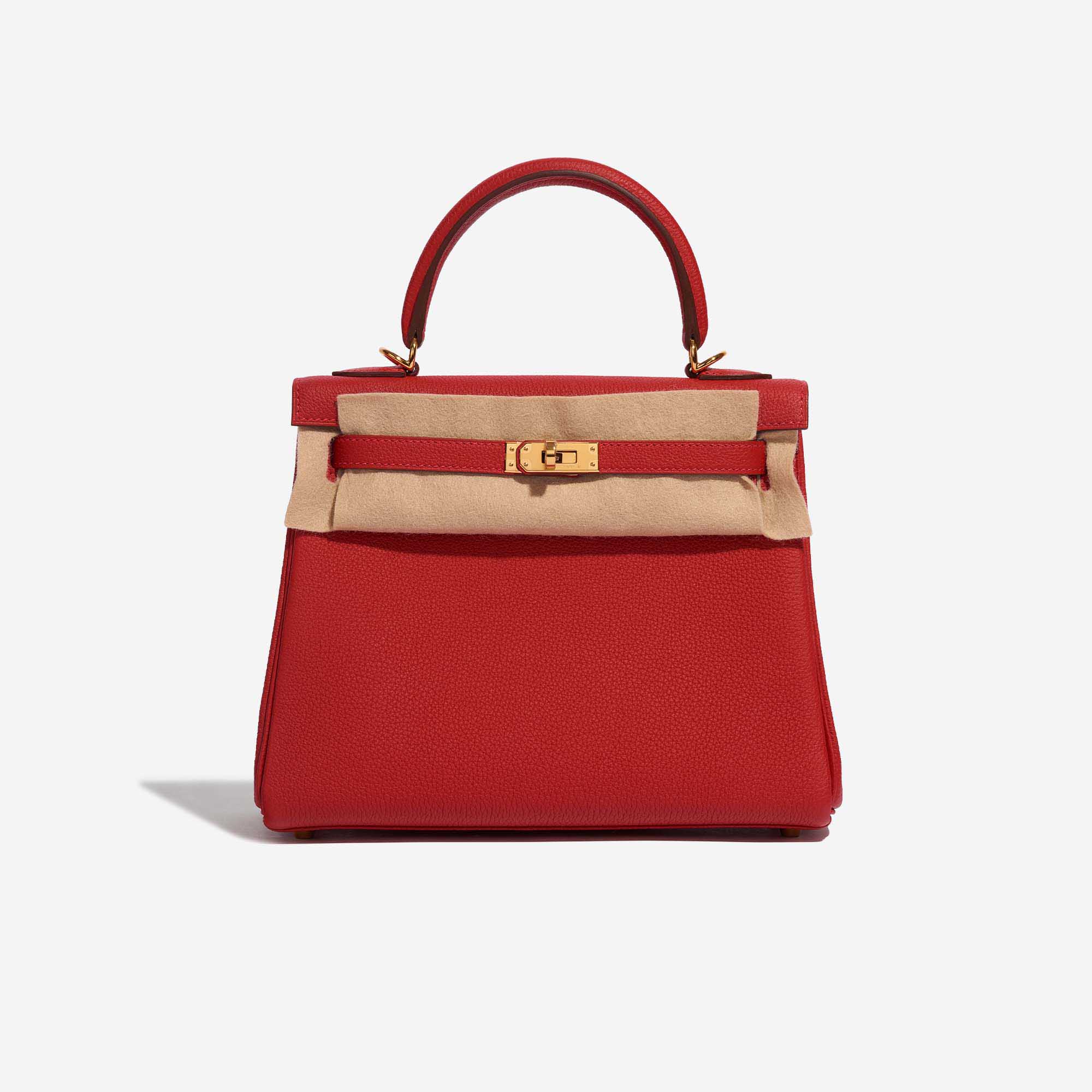 Hermès Kelly 25 Rouge Casaque Togo Gold Hardware GHW — The French