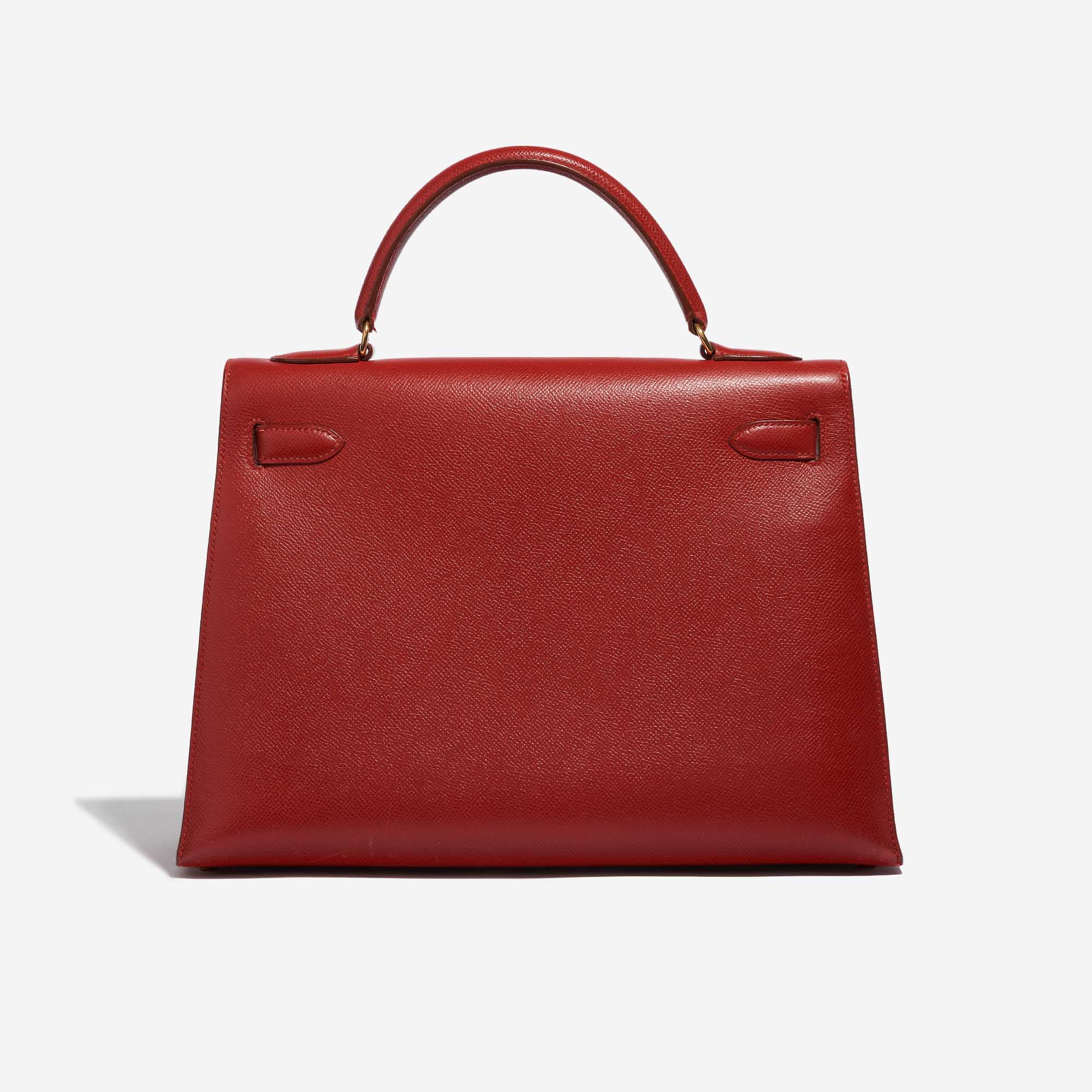 Pre-owned Hermès bag Kelly 32 Epsom Rouge Casaque Red Back | Sell your designer bag on Saclab.com