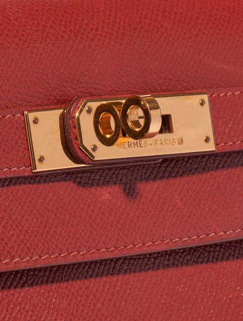Pre-owned Hermès bag Kelly 32 Epsom Rouge Casaque Red Closing System | Sell your designer bag on Saclab.com