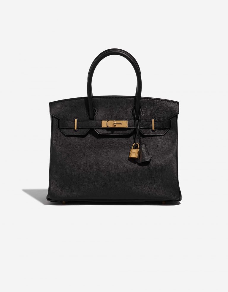 Pre-owned Hermès bag Birkin 30 Epsom Black Black Front | Sell your designer bag on Saclab.com