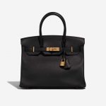 Hermès Birkin 30 Epsom Black Black Front | Sell your designer bag on Saclab.com