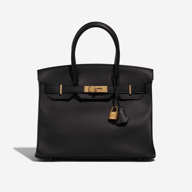 Pre-owned Hermès bag Birkin 30 Epsom Black Black Front | Sell your designer bag on Saclab.com