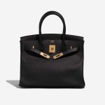 Hermès Birkin 30 Epsom Black Black Front Open | Sell your designer bag on Saclab.com