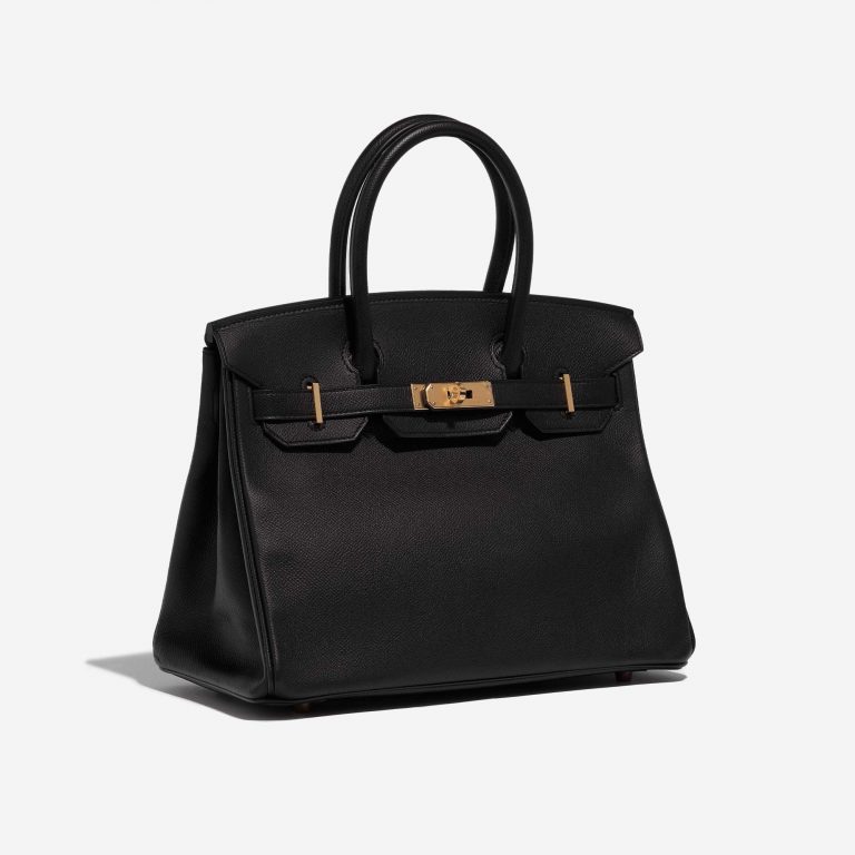 Pre-owned Hermès bag Birkin 30 Epsom Black Black Side Front | Sell your designer bag on Saclab.com