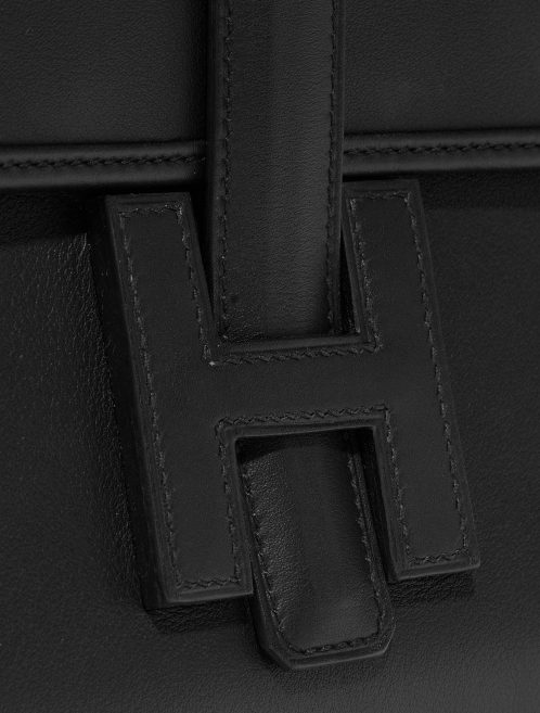 Pre-owned Hermès bag Jige 29 Clutch Swift Black Black Closing System | Sell your designer bag on Saclab.com