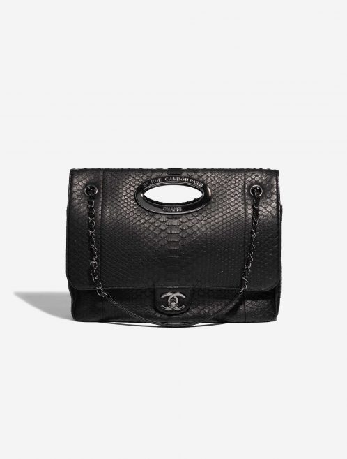 Pre-owned Chanel bag Timeless Maxi Python Black Black Front | Sell your designer bag on Saclab.com
