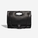 Chanel Timeless Maxi Python Black Black Front | Sell your designer bag on Saclab.com