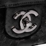 Chanel Timeless Maxi Python Black Black Closing System | Sell your designer bag on Saclab.com