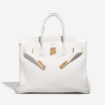 Hermès Birkin 35 Togo Blanc White Front Open | Sell your designer bag on Saclab.com