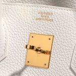 Hermès Birkin 35 Togo Blanc White Logo | Sell your designer bag on Saclab.com