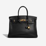 Hermès Birkin 35 Veau Jonathan Black Black Front | Sell your designer bag on Saclab.com