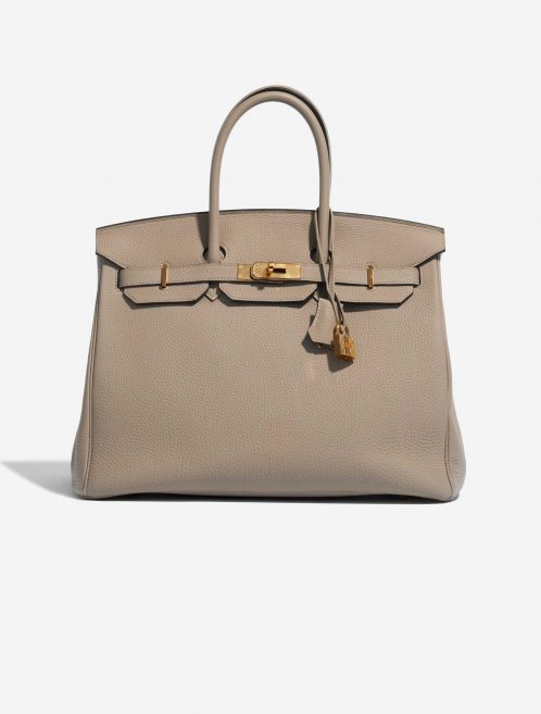 Pre-owned Hermès bag Birkin 35 Togo Gris Tourterelle Grey Front | Sell your designer bag on Saclab.com