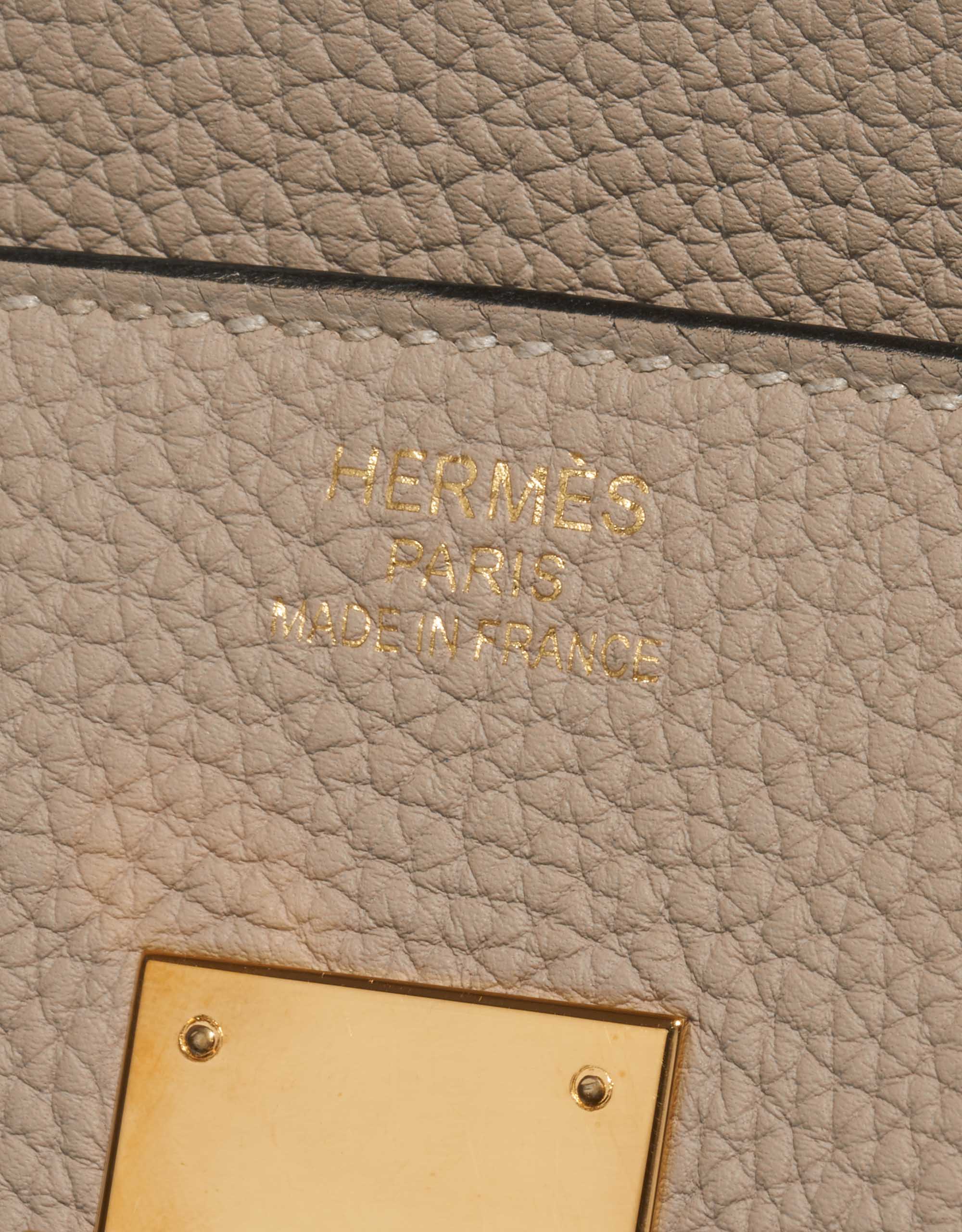 Hermes Birkin Bag 35CM Togo Leather/Toile H Canvas Gold Hardware, CK81 Gris  Tourterelle