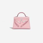 Pre-owned Hermès bag Kelly Mini Chèvre Mysore Rose Sakura Rose Front Open | Sell your designer bag on Saclab.com