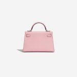 Pre-owned Hermès bag Kelly Mini Chèvre Mysore Rose Sakura Rose Back | Sell your designer bag on Saclab.com