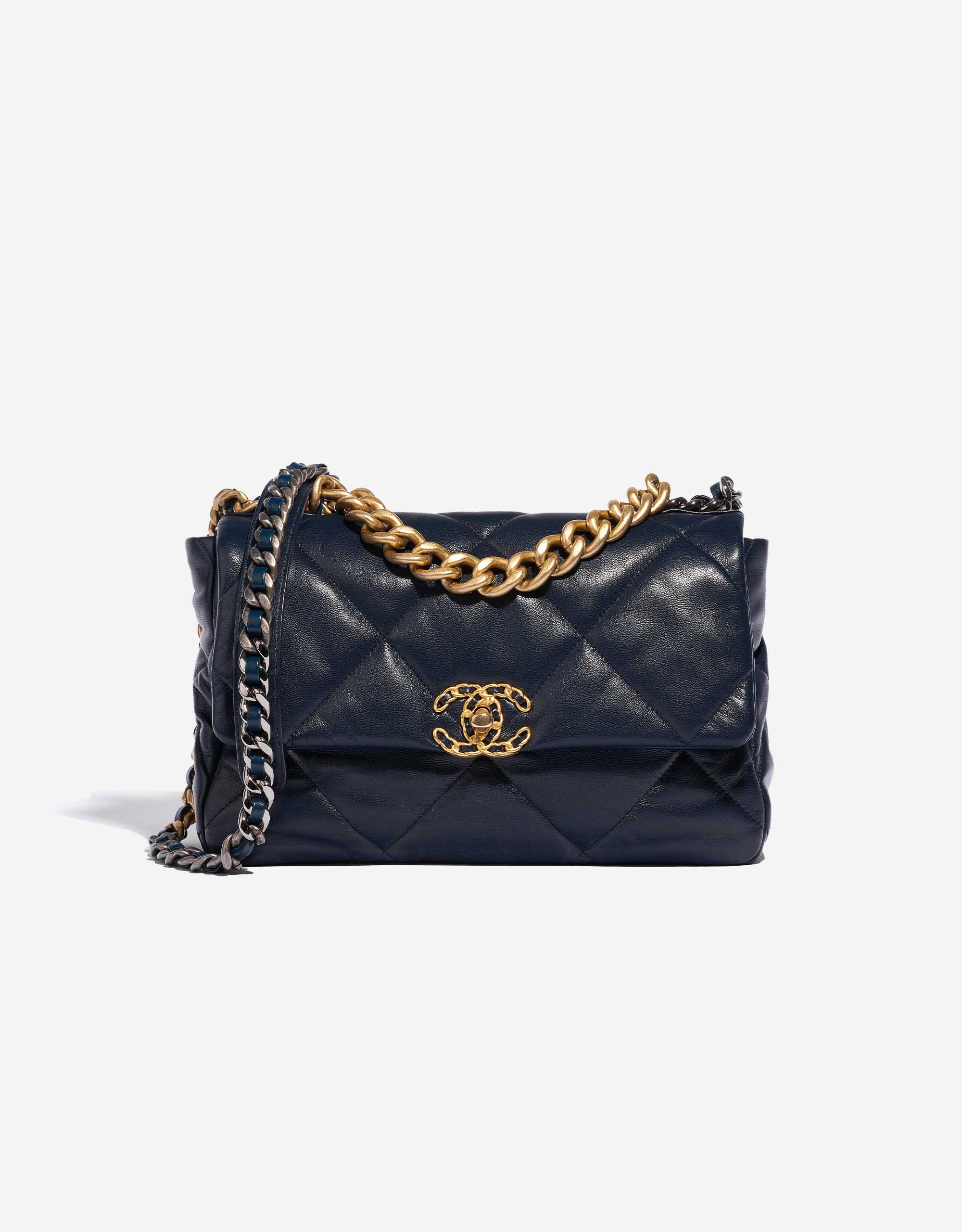 Chanel 19 Flap Bag Large Lamb Navy | SACLÀB