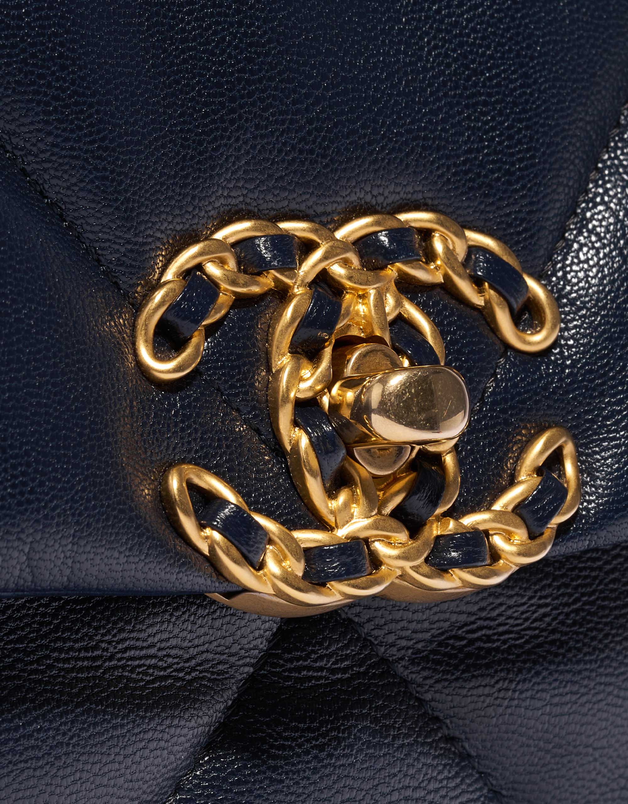 Replica Chanel 19 Large Flap Bag AS1161 Lambskin Cobalt Blue