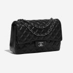 Chanel Timeless Jumbo Lamb Black Black Side Front | Sell your designer bag on Saclab.com