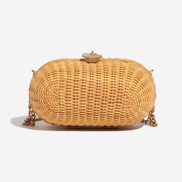 Pre-owned Chanel bag Love Basket Wicker Beige Beige Bottom | Sell your designer bag on Saclab.com