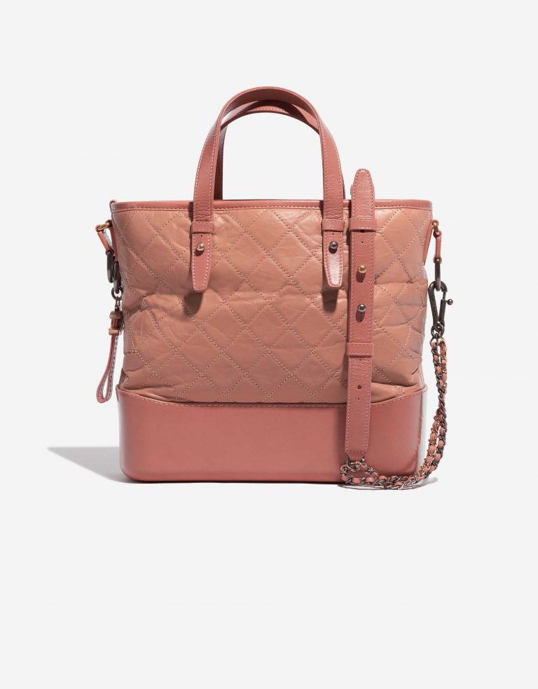 Pre-owned Chanel bag Gabrielle Handle Calf Beige / Dust Rose Beige Front | Sell your designer bag on Saclab.com