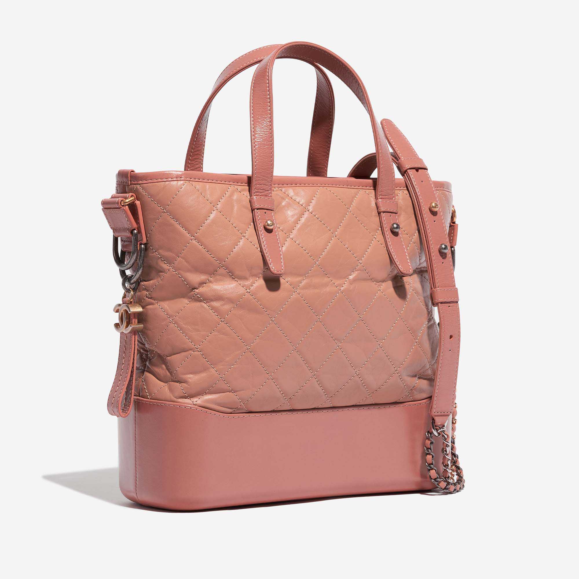 Pre-owned Chanel bag Gabrielle Handle Calf Beige / Dust Rose Beige, Rose Side Front | Sell your designer bag on Saclab.com
