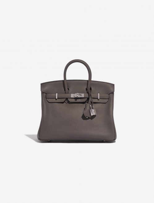 Pre-owned Hermès bag Birkin 25 HSS Swift Etain Grey Front | Sell your designer bag on Saclab.com