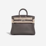 Pre-owned Hermès bag Birkin 25 HSS Swift Etain Grey Front Velt | Sell your designer bag on Saclab.com