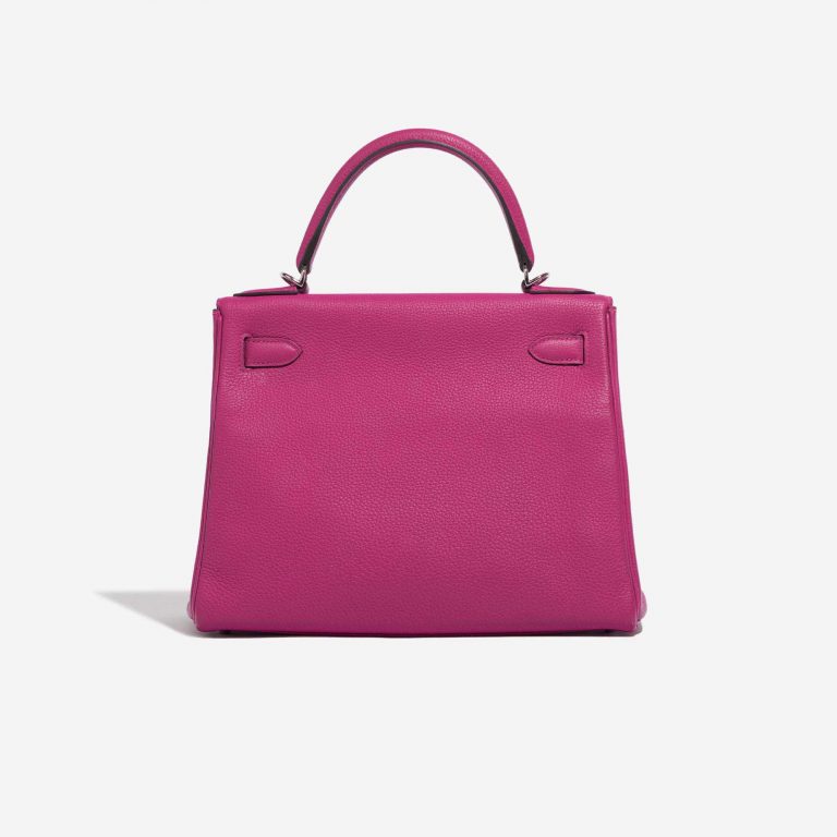 Pre-owned Hermès bag Kelly 28 Togo Rose Pourpre Pink Back | Sell your designer bag on Saclab.com