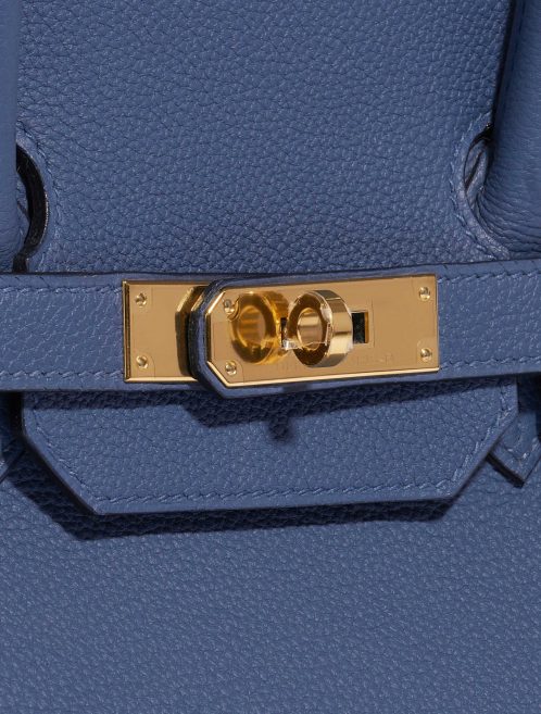 Pre-owned Hermès bag Birkin 35 Togo Blue Brighton Blue Closing System | Sell your designer bag on Saclab.com