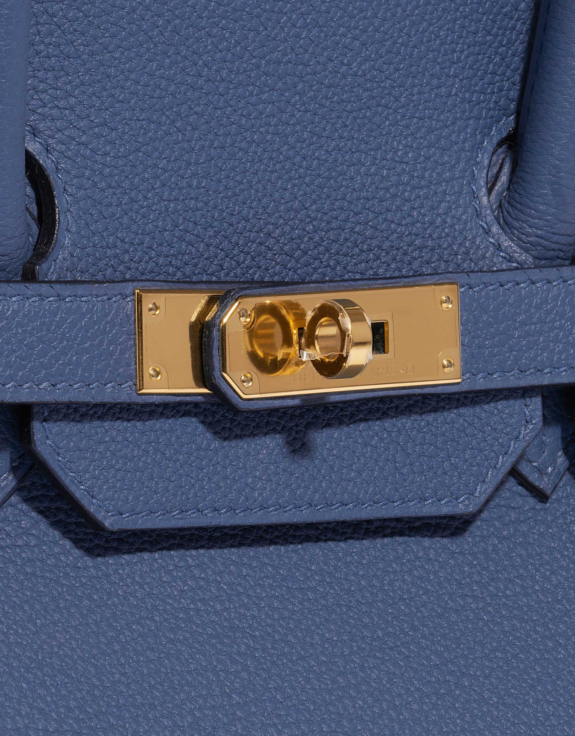 Hermès Blue Brighton Porosus Crocodile 35 cm Birkin Bag with
